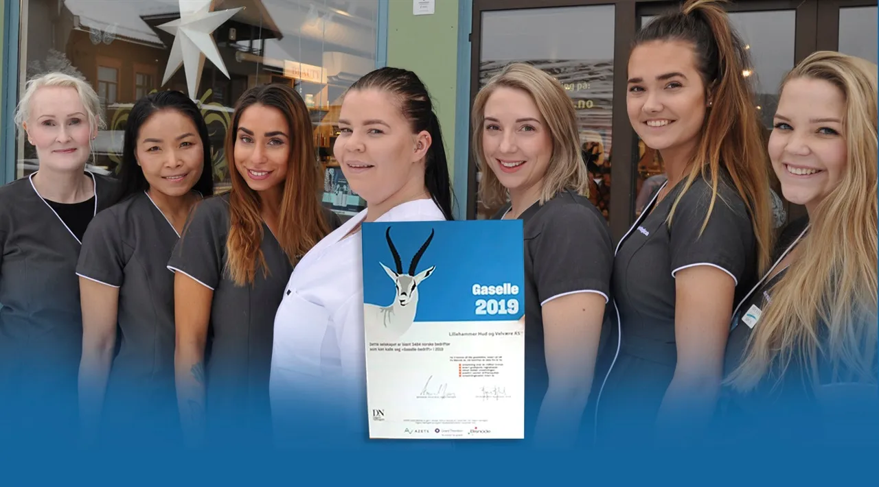 Lillehammer Hud & Velvære kåret til Gaselle-bedrift også i 2019!
